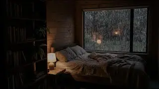 🌙 Quiet Night Rain in a Cabin | Gentle Rain Sounds for Sleep & Relaxation