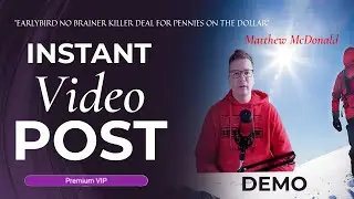 Instant Video Post Premium VIP Demo of Matthew McDonalds WordPress Plugin Instant Video Post