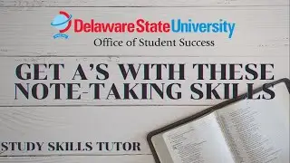 Study Skills Tutor: The Best Note-taking Skills For College Students | Note-Taking Techniques | OSS