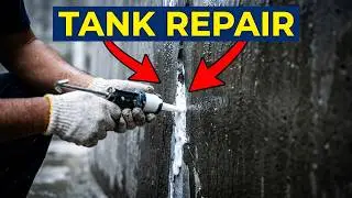 Water Tank Leakage Repair #leakage #repair #crack #joint #groove #water #tank #cement #concrete #rcc