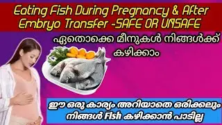 Fish in Pregnancy and After Embryo transfer/Which fish is safe to Eat/Pregnancy Diet in Malayalam