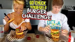 GO CHUCK YOURSELF BURGER CHALLENGE w/ Daniel at Holy Chuck Burgers in Toronto, ON!! #RainaisCrazy
