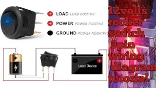 12volts rocker switch 3pin wiring diagram tutorial (tagalog)#tutorial
