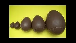 Learn Sizes with Surprise Eggs Opening Kinder Surprise Egg and HUGE JUMBO Mystery Chocolate Eggs35