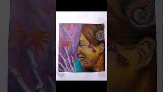 #oilpastel #portraitpainting #surrealart #emotionalart #contemporaryartist  #artworld  #modernart