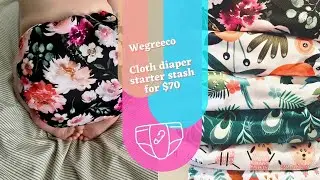 Wegreeco cloth diaper starter stash for $70, cloth diapering on the cheap!