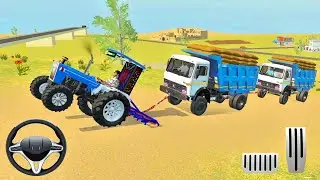 💥🙆😱 Pull Dumper from Mud by tractors 🚜😱, Ford 3600 and Swaraj tractor 🚜😄#tractorgame #gaming #game 