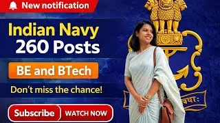 🚨 Big Opportunity! Indian Navy 260 Vacancies  | ಭಾರತೀಯ ನೌಕಾಪಡೆ | Apply Now | Full Details