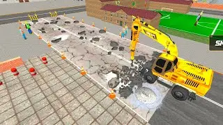 Road Repairing construction Simulator Realistic Game Play 3D 