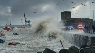 🌊 Абердин, Шотландия, РАЗРУШЕН штормом Ингрид, который обрушил на побережье огромные волны и вызв...