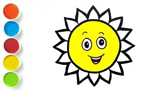 Sun drawing ll Easy step by step drawings ll Smiling sun drawing for beginners
