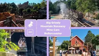 Big Grizzly Mountain Runaway Mine Cars - Hong Kong Disneyland Rollercoaster [4K]