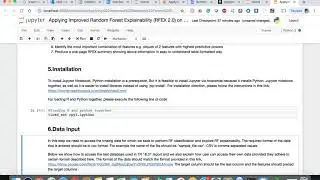 Random Forest Explainability toolkit (RFEX) using R and Python in Jupyter Notebook