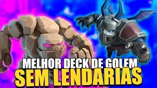 MELHOR DECK DE GOLEM SEM LENDARIAS DO CLASH ROYALE - Gameplay Clash Royale