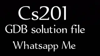 cs201 Gdb solution Fil/Static Memory Allocation/Dynamic Memory Allocation