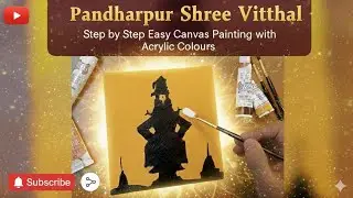 Pandharpur Shree vitthal step by step easy canvas painting.#easy#trending #viral shorts#art #canvas