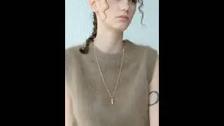 Golden Muse Figure Pendant Necklace