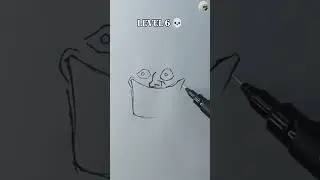 Рисование Тролльфейса на разных уровнях #drawing #art #ytshorts #trollface #drawingtutorial #yt