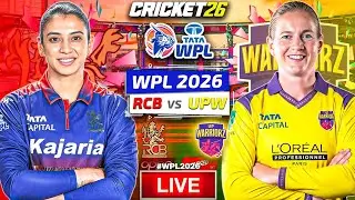 🔴 RCB vs UPW Live | WPL 2026 | Royal Challengers Bengaluru vs UP Warriorz | Cricket 26 Gameplay