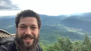 Hiking with a hangover today n the Appalachian trail day 96 lots o deer near the blue ridge parkway