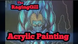 The RagingGill Comic book character from my Noir Comic Creations, Acrylic Painting! #art 
