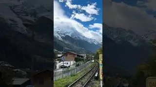 Beautiful rail station in Chamonix France #metergauge #train #railway #snow #shorts #indiantourist