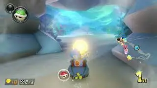 Mario Kart 8 Deluxe Blue Yoshi Gameplay (150cc Mirror Mode) on DLC Spiny Cup