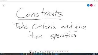 Critera and Constraints