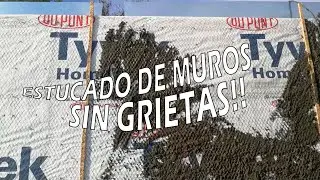 como poner estuco en pared de madera