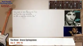 🎸 The River - Bruce Springsteen Guitar Backing Track with chords and lyrics