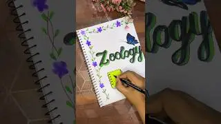 Front Page Ideas!💙💚 #shorts #shortvideo #calligraphy #frontpage #diy #art #youtube #zoology