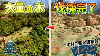 【ARK】マップ中の木を1本残らず伐採し、木材だけで海の上に新しい国を建築してみた【ASA／バルゲロ】