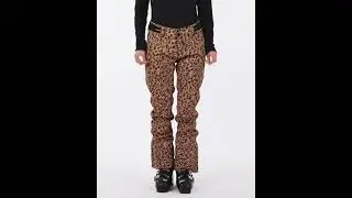 New In - Protest 'Angle' Fudgecamel Animal Print Womens Ski Board Pants- Short & Reg Leg
