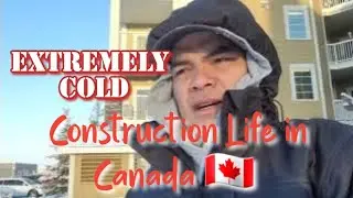 EXTREMELY COLD IN CANADA | UNLOADING CONSTRUCTION MATERIALS AND EQUIPMENTS @mrideastv8563