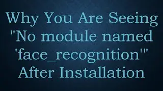 Why You Are Seeing 