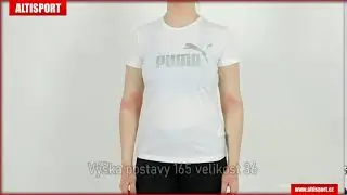 d&aacute;msk&eacute; triko puma ess metallic logo tee puma whitesilver