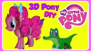 My Little Pony 3D Pony Pinkie Pie!  Make & Build 3D MLP Puzzle with Jewels & Glitter!