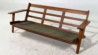 Hans Wegner for Getama GE 290 Mid Century Danish Oak Sofa