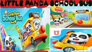 Little Panda🐼 School Bus🚌 | Go Shopping 👜| Kids Cartoon | Baby Bus Game | Kids Entertainment Video😄!