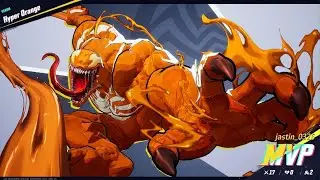 Marvel Rivals Venom Hyper Orange MVP 17 Kills and Zero Deaths