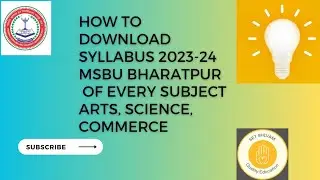Msbu New Syllabus 2023-24 Download Kaise Karen|| Brij University Syllabus 2024 || #msbu #syllabus