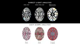 JP Diamond Difference: Industry Oval Cut VS Ideal Oval Cut VS JP White Series Oval (8 H&A)