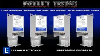 3 Phase Buck & Boost Transformer - 242V Primary - 220V Secondary - 68.8 Amps on Secondary - 50/60Hz