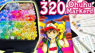 Testing 320 OHUHU MARKERS SET! - The BEST Copic Alternative?!