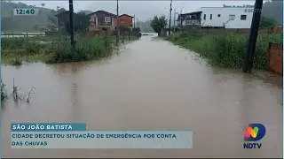 Situação  dos alagamentos em São João Batista, e deslizamentos em Balneário camboriú