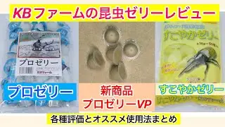 【昆虫ゼリー】KBファームの新商品プロゼリーVPと定番プロゼリー、すこやかゼリーの商品レビューをしてみました！【カブトムシ】