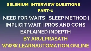 Selenium Interview Questions | PART-1 | Implicit Wait Explained in Depth | Tamil