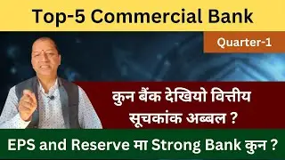 Top-5 Commercial Bank #Q1_2081_82/EPS and Reserve मा Strong Bank कुन  ? Raju Paudel