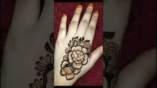 😍Easy floral mehndi design for backhand | SUBSCRIBE #mehndishort #viralmehndi #mehndidesign