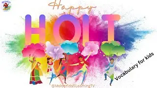 holi vocabulary for kids | children festival of colors